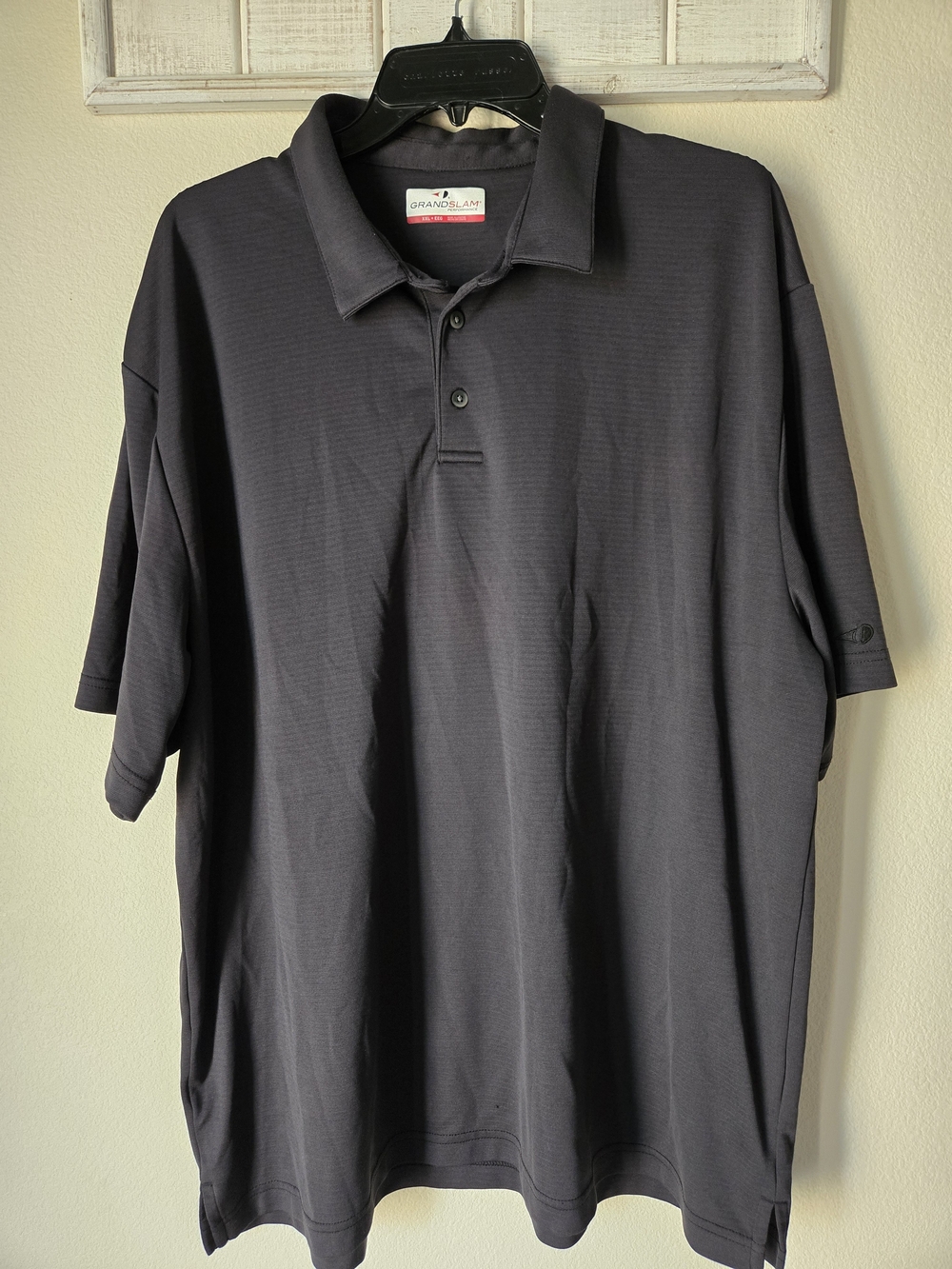 Grand Slam Men's Charcoal Black Performance Polo